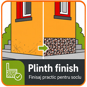 Finisaj practic pentru soclu