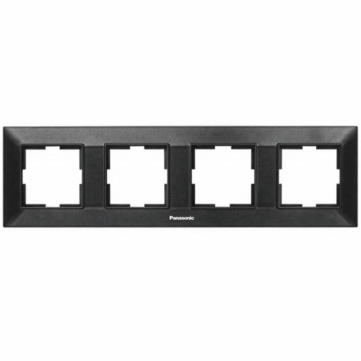 Ramă 4 posturi orizontală Panasonic Arkedia Slim neagră, 84×301.5×10 mm (WNTF08042BL)