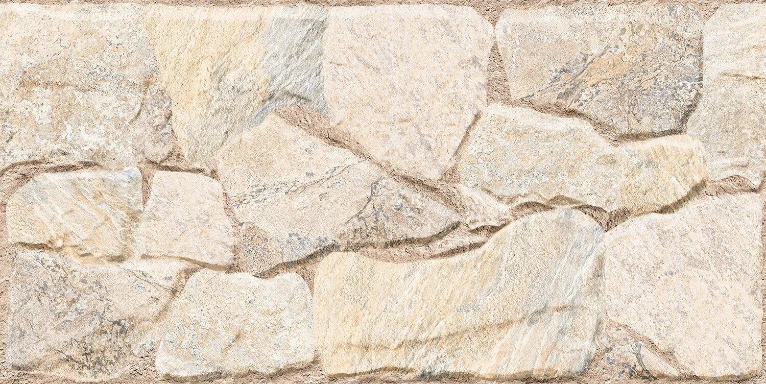 Gresie porțelanată pentru perete Domingo Tiles Eris 05 Matt 300x600 mm cremă