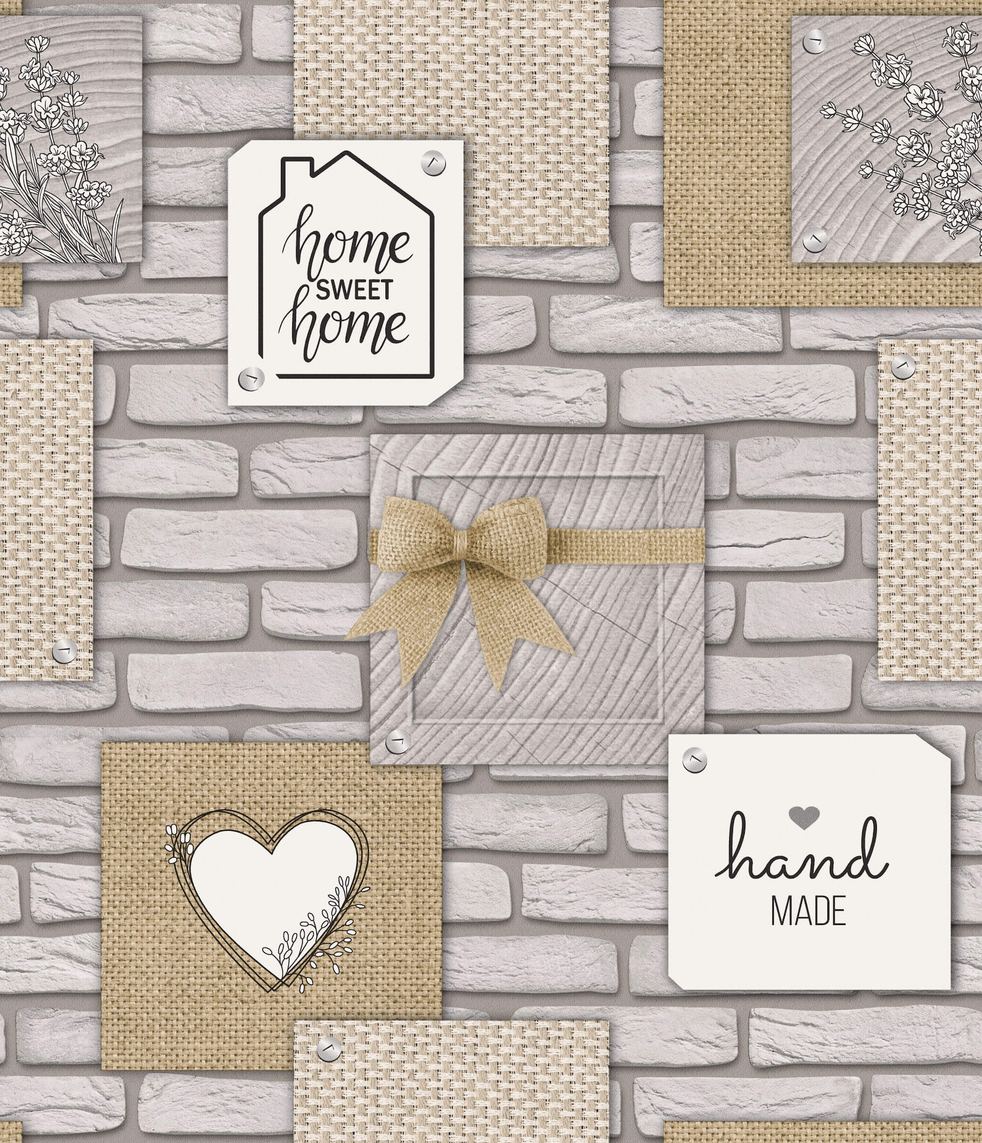 Tapet din hârtie rezistent la apă Bryanskie oboi Scandi 7 (0,53x10 m)