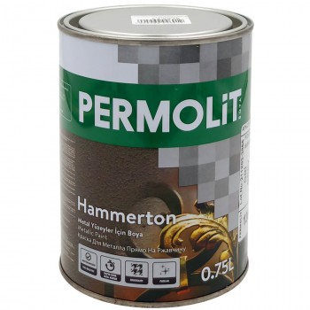 Vopsea pentru metal PERMOLIT Hammerton (direct pe rugină; 0.75 l; gri) 1304