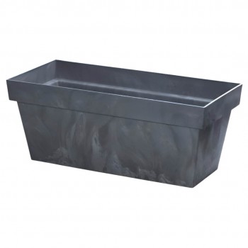 Горшок для цветов Prosperplast Cube Case Beton Effect DCUC400E-S433 8 л, 40х18.2х16 см, пластиковый, антрацит