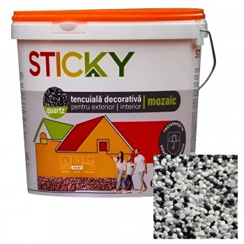Декоративная штукатурка STICKY Mozaic M203 25 кг, мозаичная акриловая, для внутренних и наружных работ