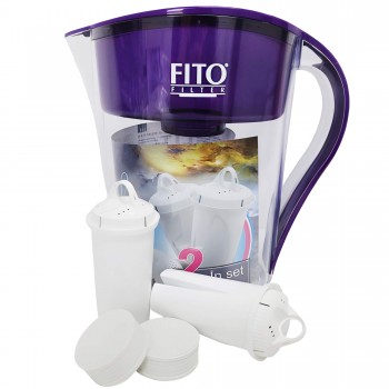 Filtru de apă tip cană FITO Filter FF Crystal PH+ 3 L cu mineralizare, violet