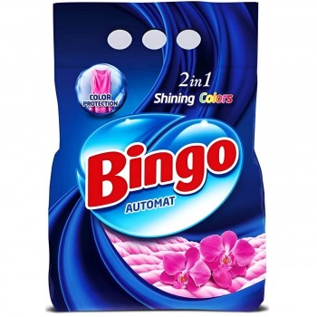 Praf de spălat automat, pentru rufe colorate Bingo Shining Colors 9 kg