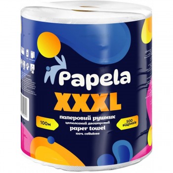 Prosop de hârtie Papela XXXL, 2 straturi, 500 bucăți, 99 m, 1 rolă
