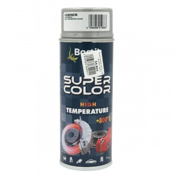 Краска аэрозольная (спрей) Bostik SUPER COLOR High Temperature +800°C серебряный 400 мл