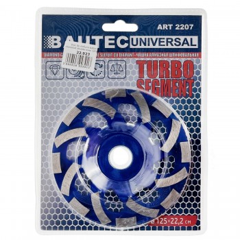 Чашка алмазная шлифовальная по бетону BAUTEC Turbo Segment 125х22,2 мм (арт. 2207)