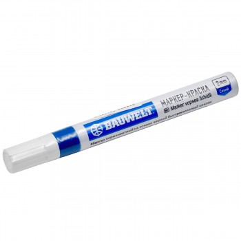 Marker permanent cu vopsea lichidă cu uscare rapidă BAUWELT 2 mm, albastru