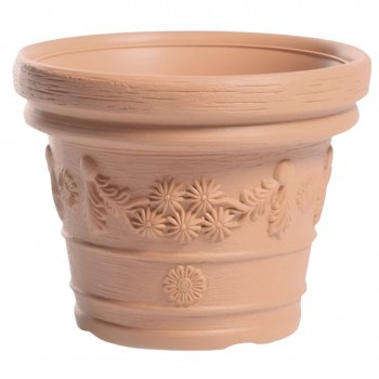 Горшок для цветов Prosperplast Decora 30 см, 8 л, коричневый, пластиковый DBDE30-R736