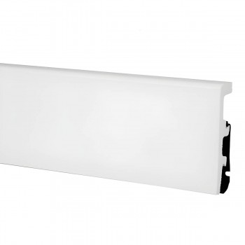 Plintă pentru podea din videlit Arbiton INTEGRA 01 Albă 20x80x2400 mm