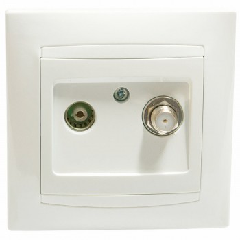 Priză dublă ТV + SAT Elmos 9206-73 10 A 230 B albă
