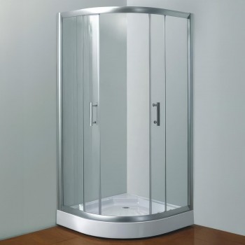 Душевая кабина MPN 900x900x1800 мм, полукруглая, прозрачное стекло, без поддона