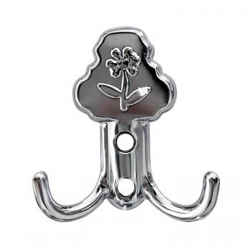 Крючок мебельный двойной, хром