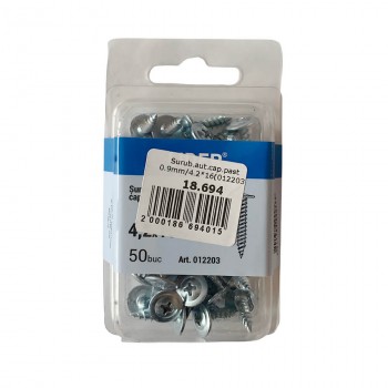 Șurub cu cap plat și șaibă Lider 4.2x16 mm zincat 50 bucăți (Art. 012203)