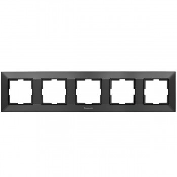 Рамка для розетки Panasonic Arkedia Slim WNTF0805-2DG 5-местная, антрацит