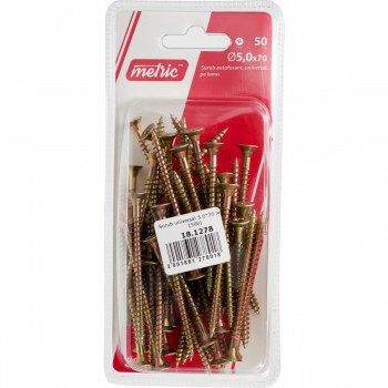 Șuruburi universale pentru lemn Metric 5x70 mm zincate 50 bucăți (Art. 88651)