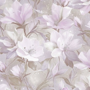 Tapet vinilic pe bază de flizelină VILIA Penelopa 2224-91, cu model floral, 1,06 x 10,05 m