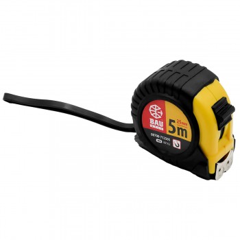 Ruletă cu carcasă cauciucată, fixator și magnet BAU WELT 5 m x 25 mm (Art. 00700-712505)