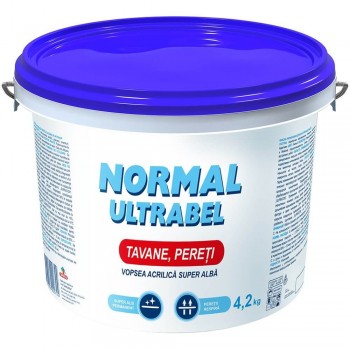 Vopsea emulsie Supraten Normal Ultrabel pentru pereți și tavane albă 4,2 kg