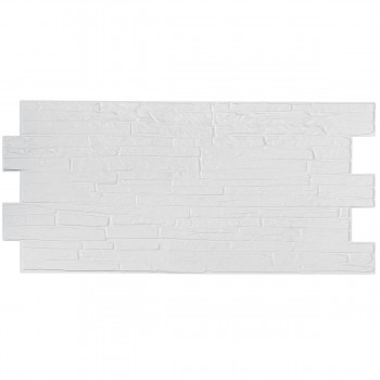 Декоративная панель ПВХ для стен 3D белый камень, 96х48 см