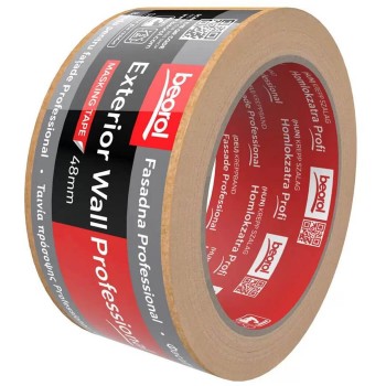 Bandă de mascare pentru fațadă Beorol Exterior Wall Professional 48 mm x 50 m, maro
