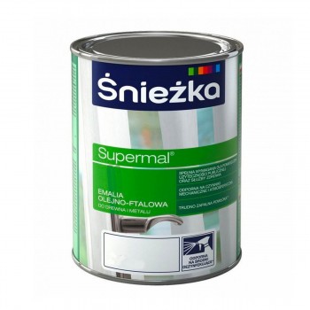 Vopsea de ulei-ftalic Sniezka Supermal alb lucios RAL9003 0,8 l