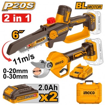 nabor-sadovykh-instrumentov-ingco-cosli250795-mini-cepnaja-pila-6-djujjmov-15-sm-20-v-akkumuljatornyjj-sekator-2kh2-0-ach-besshhetochnyjj