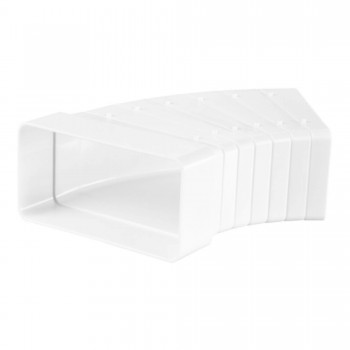 Cot orizontal pentru conducte plate de aer 60x120 mm din plastic 612KRP