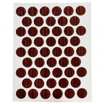 Capac autoadeziv pentru mascare șuruburi mobilier d.14 mm, mahon A-7102, 50 buc/foaie