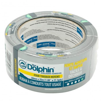 Bandă de montare Blue Dolphin armată 48 mm x 25 m gri