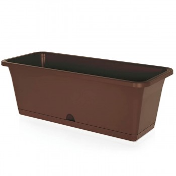 Горшок для балкона Prosperplast Camelia 40.2х17х14.3 см, 9 л, пластиковый, коричневый DCM400-R222