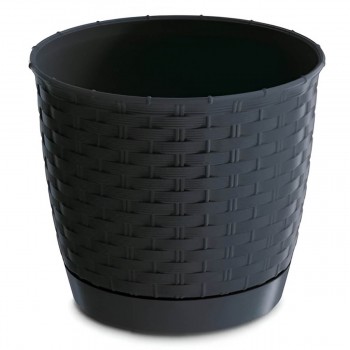 Ghiveci pentru flori Prosperplast Ratolla Round 2 L, 165x142 mm, antracit DRLO165-S433