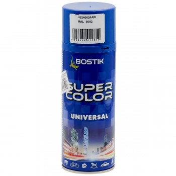 Краска аэрозольная Bostik Super Color Universal RAL 5002 ультрамарин 400 мл, для металла, дерева и пластика