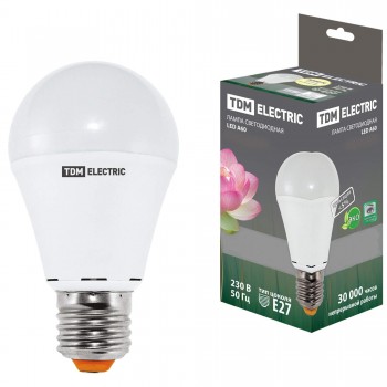 Лампа светодиодная TDM Electric A60, 15 Вт, E27, 6500К, 230 В SQ0340-0381
