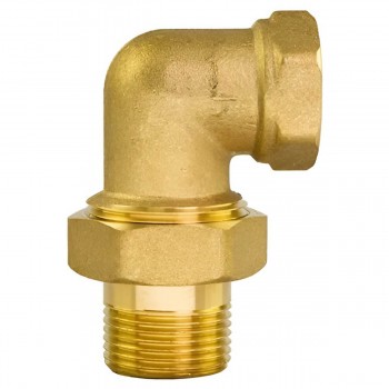 Cot din alamă 90° HYDRO-S 1/2" Filet intern x 1/2" Filet extern cu racord olandez