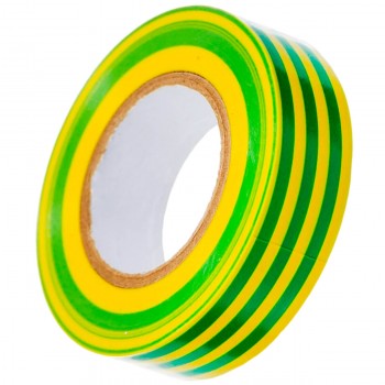 Bandă izolantă PVC MegaWatt 19 mm x 20 m verde-galben