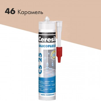 Герметик силиконовый санитарный Ceresit CS 25 №46 Карамель, 280 мл
