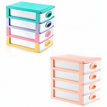 Комод для хранения мини Plastart DW-115 4 ящика, 27 х 19 х 27 см, пластиковый
