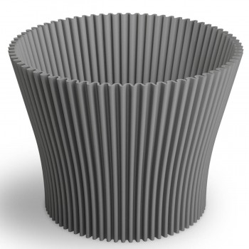 Ghiveci pentru flori Don-Plast Lotos DLO15, 1,6 L, d.150x127 mm, din plastic, gri închis