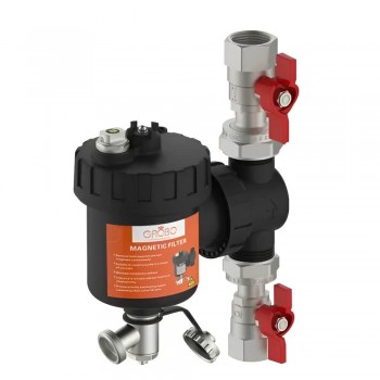 Магнитный сепаратор шлама Hydro-S Vertical 1" х 3/4", 9000 Гаусс, для отопления