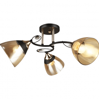 Lustră pentru tavan O’LESSYA (N3807/3) negru/auriu, 220-230 V, IP20, 500 x 500 x 240 mm