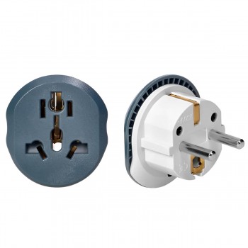 Переходник сетевой Virone TA5, универсальный, 13 А, 220-240 В, UK-EU