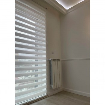 Рулонная штора День-Ночь Dekora BH-1200 слоновая кость 110х250 см