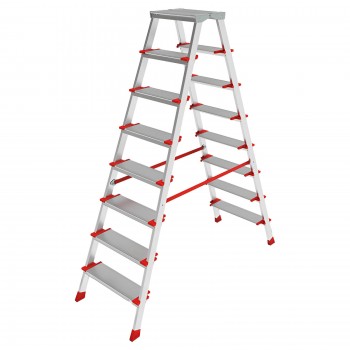 Scară dublă din aluminiu pe două părți Bau Welt 9 trepte, 3 m (Art. 44898)