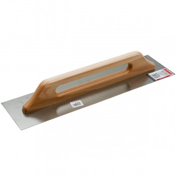 Drișcă plată din oțel inoxidabil MAAN 130x480 mm, cu mâner din lemn (Art. 3050)