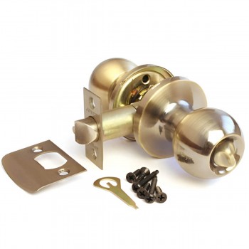 Ручка-защёлка (кноб) AVERS 6072-03-AB WC с фиксатором, античная бронза, 35-45 мм, 60-70 мм