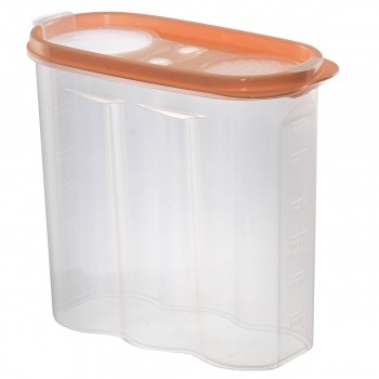Контейнер для круп Plastart 1.7 л, прозрачный, пластиковый, крышка-дозатор SA-935