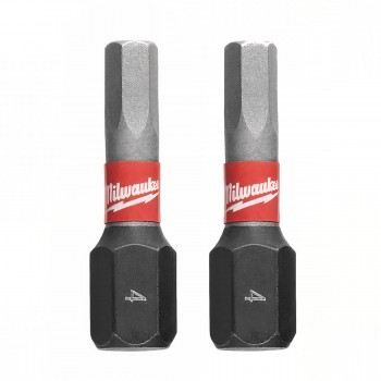 Set biți Milwaukee SHOCKWAVE HEX 4 mm x 25 mm - 2 bucăți