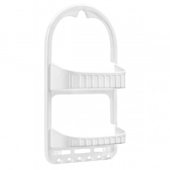 Полка для ванной Dunya Plastik 2 яруса, на присосках, пластиковая, 122x267x501 мм (Арт. 09164)